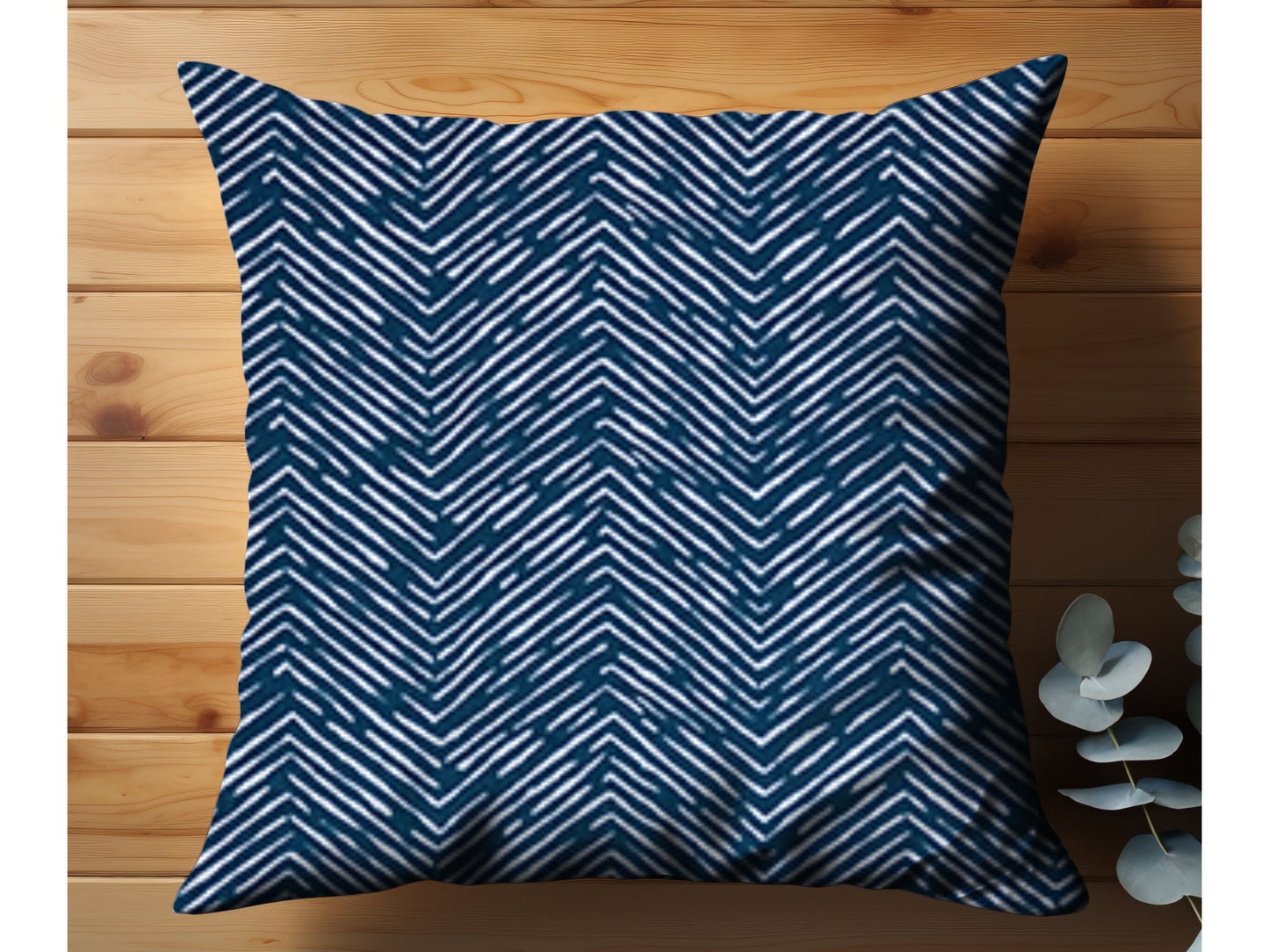 Navy Wave Pillow Cover - Lumbar | 18" | 20"