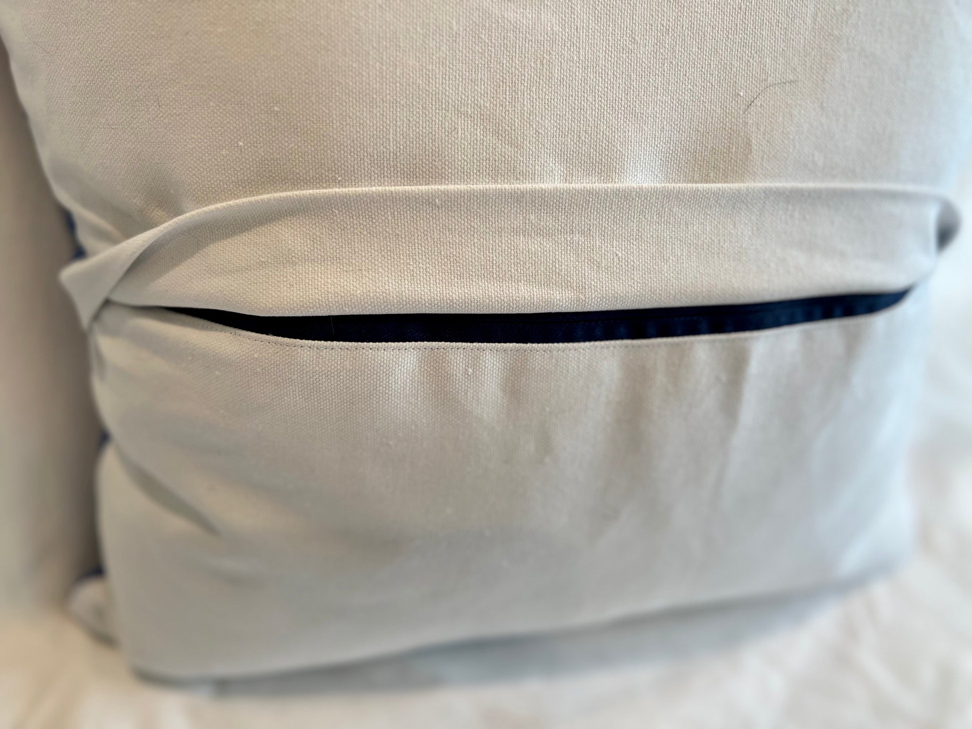 Hidden zipper flap on fresko decor pillow covers