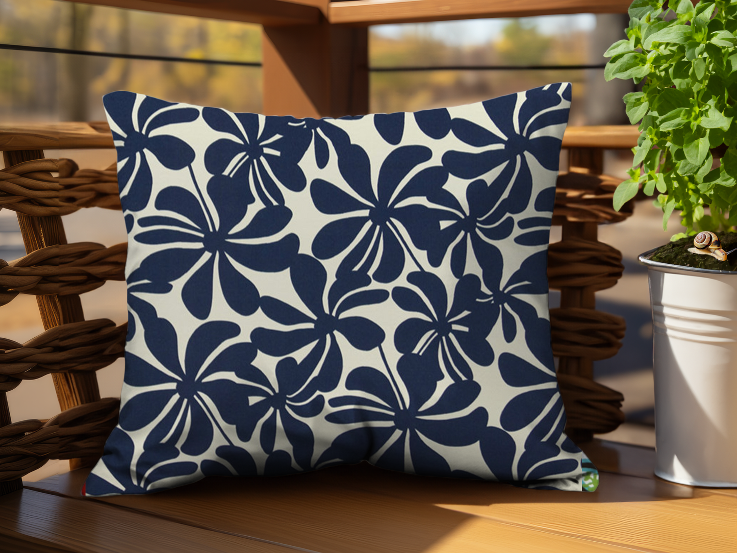 Blue Twirl Pillow Cover - Lumbar | 18" | 20"