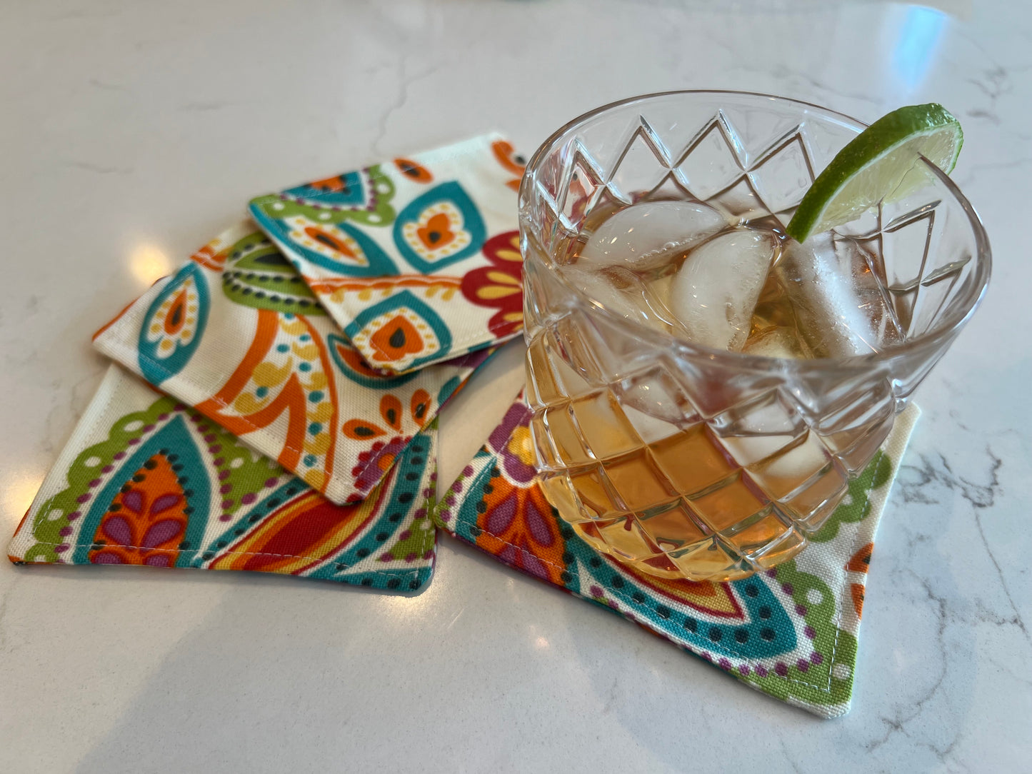 Fabric Cocktail Coasters (4 Pack)