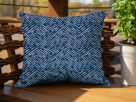 Navy Wave Pillow Cover - Lumbar | 18" | 20"