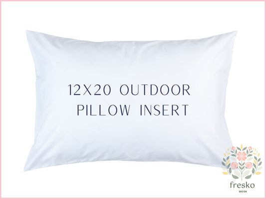 Outdoor Lumbar Pillow Insert - 12x20